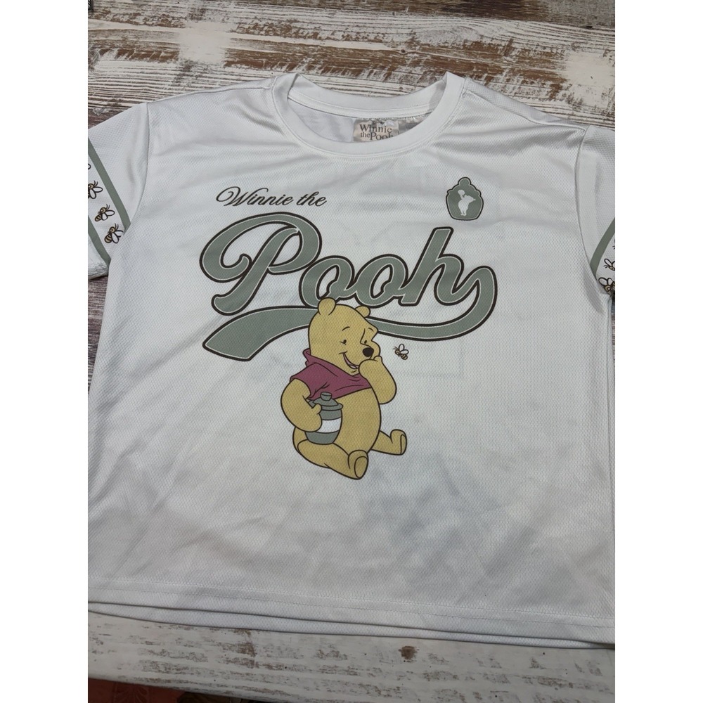 Disney Store Winnie the Pooh White Jersey Graphic Tee XL Youth Honey Bees
